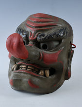 Old Vintage Japanese Paper Clay NOH MASK -Tengu- Braggart Rare Product