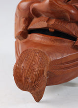 Vintage Japanese Hinoki Wood Noh Mask - Okina, Tsushima Carving