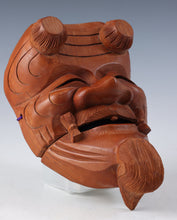 Vintage Japanese Hinoki Wood Noh Mask - Okina, Tsushima Carving