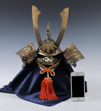 Vintage Japanese Samurai Kabuto Helmet -Leo Deco Guard- Middle Size Tsushima