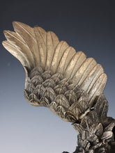 Vintage Japanese Metal Hawk Sculpture  Takaoka Iron Cast, Showa Era