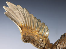 Japanese Metal Hawk Sculpture  Vintage Showa Takaoka Copperware