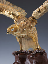 Japanese Metal Hawk Sculpture  Vintage Showa Takaoka Copperware