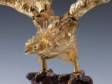 Japanese Metal Hawk Sculpture  Vintage Showa Takaoka Copperware