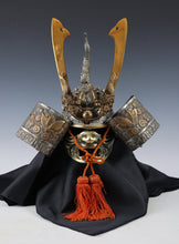 Japanese Stunning Samurai Silver Helmet -Butterfly and Dragon Kabuto- Saki Yasuke