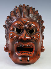 Old Vintage Ceramic Buddhism Mask Plaque -Basarah Warrior- Showa Product Tsushima