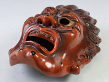 Old Vintage Ceramic Buddhism Mask Plaque -Basarah Warrior- Showa Product Tsushima