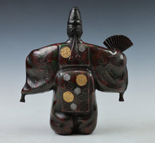 Japanese Noh Dancer Dark Bronze Figure -Okina- 翁 Tsushima