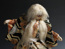 Japanese Old Vintage Large Size Kabuki Doll -Kagami Jishi- White Leo 57cm