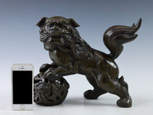 Japanese Legendary Leo Massive Bronze Figure Good Atmosphere Komainu Tsushima