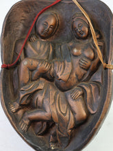 Japanese Authentic Antique Bronze Okina Noh Mask Fertility- Wall Plaque