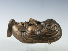 Japanese Old Vintage Bronze Okina Noh Mask Fertility- Wall Plaque