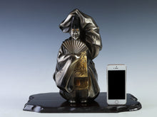 Japanese Old Vintage -Noh Okina Dancer metal figure-  Signed By Shuho 秀峰