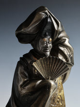 Japanese Old Vintage -Noh Okina Dancer metal figure-  Signed By Shuho 秀峰