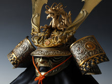 Nice Vintage Japanese Samurai Helmet -Great Dragon- with a mask Rare 源氏兜