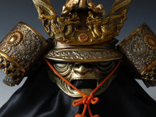 Nice Vintage Japanese Samurai Helmet -Great Dragon- with a mask Rare 源氏兜