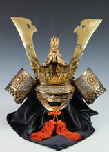 Nice Vintage Japanese Samurai Helmet -Great Dragon- with a mask Rare 源氏兜