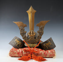 Massive Largest Size Japanese Old Vintage Samurai Helmet -Kusunoki Masashige- with a cushion Tushima