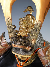 Vintage Japanese Samurai Helmet -Leo and Hawk Deco Kabuto with a mask- Ghost of Tsushima