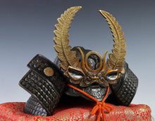 Japanese Old Vintage Samurai Helmet -TOKUGAWA IEYASU- Rare