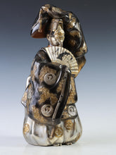Vintage Japanese Noh Metal Okina Figure, Tsushima Shogun Showa Era