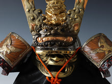 Vintage Japanese Samurai Helmet -Leo and Hawk Deco Kabuto with a mask- Ghost of Tsushima