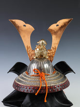 Vintage Japanese Samurai Helmet -Leo and Hawk Deco Kabuto with a mask- Ghost of Tsushima
