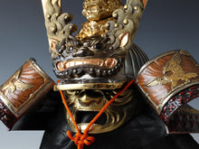 Vintage Japanese Samurai Helmet -Leo and Hawk Deco Kabuto with a mask- Ghost of Tsushima