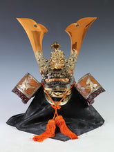 Vintage Japanese Samurai Helmet -Leo and Hawk Deco Kabuto with a mask- Ghost of Tsushima
