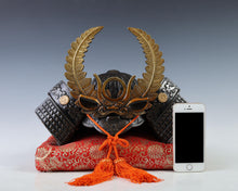 Japanese Old Vintage Samurai Helmet -TOKUGAWA IEYASU- Rare