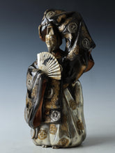 Vintage Japanese Noh Metal Okina Figure, Tsushima Shogun Showa Era