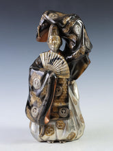 Vintage Japanese Noh Metal Okina Figure, Tsushima Shogun Showa Era