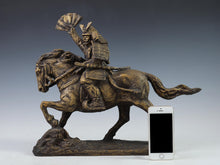 Seibo Kitamura -Samurai Kumagai Naozane- Smoky Gold Bronze Sculpture GREAT LEGACY H35.5cm
