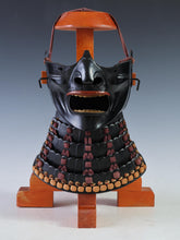 Vintage Japanese Samurai Black Power Menpo -Wearable- Marutake Product Tsushima