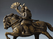 Seibo Kitamura -Samurai Kumagai Naozane- Smoky Gold Bronze Sculpture GREAT LEGACY H35.5cm
