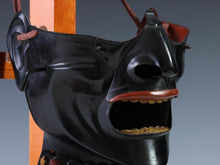 Vintage Japanese Samurai Black Power Menpo -Wearable- Marutake Product Tsushima