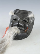 Nice Beautiful Vintage Japanese Iron NOH MASK －Great Okina－ 翁 with the wooden box
