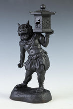 Old Vintage Cast and Clay Buddhism Heavenly Lantern Demon National Treasure