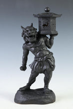Old Vintage Cast and Clay Buddhism Heavenly Lantern Demon National Treasure