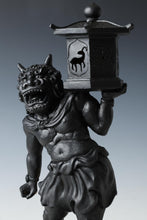 Old Vintage Cast and Clay Buddhism Heavenly Lantern Demon National Treasure