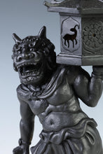 Old Vintage Cast and Clay Buddhism Heavenly Lantern Demon National Treasure