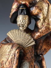 Japanese Old Vintage Noh Dancer Metal Figure -Okina- 翁 Tsushima