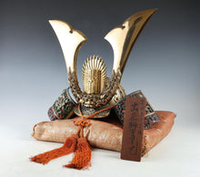 Old Vintage Japanese Samurai Helmet -Buddhism Kabuto- with a cushion Super Rare