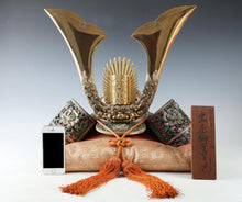 Old Vintage Japanese Samurai Helmet -Buddhism Kabuto- with a cushion Super Rare