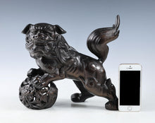 Beautiful Japanese Legendary Bronze Figure Good Atmosphere Leo Komainu