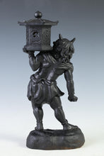 Old Vintage Cast and Clay Buddhism Heavenly Lantern Demon National Treasure