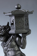 Old Vintage Cast and Clay Buddhism Heavenly Lantern Demon National Treasure