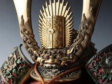 Old Vintage Japanese Samurai Helmet -Buddhism Kabuto- with a cushion Super Rare