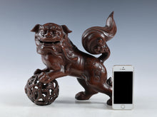 Beautiful Japanese Legendary Bronze Figure Good Atmosphere Leo Komainu