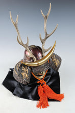 Vintage Japanese Great Samurai Helmet -Shikanosuke kabuto with a mask- Tsushima Buddhism Deco